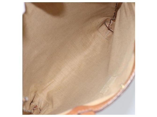 Céline Borsa a mano in tela Macadam CELINE PVC marrone oro Auth 170460 D'oro - vista 11