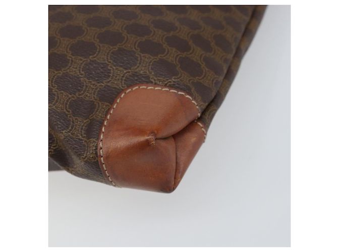Céline Borsa a mano in tela Macadam CELINE PVC marrone oro Auth 170460 D'oro - vista 14