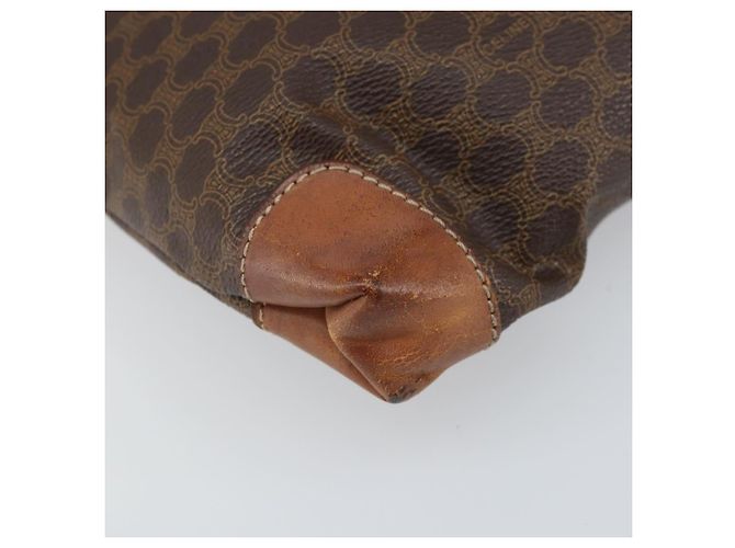 Céline Borsa a mano in tela Macadam CELINE PVC marrone oro Auth 170460 D'oro - vista 15