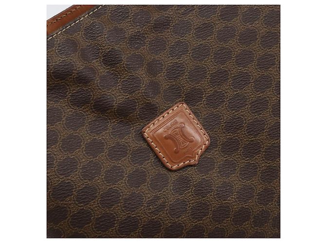 Céline Borsa a mano in tela Macadam CELINE PVC marrone oro Auth 170460 D'oro - vista 17