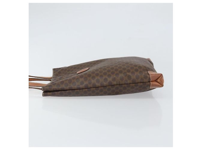 Céline Borsa a mano in tela Macadam CELINE PVC marrone oro Auth 170460 D'oro - vista 4