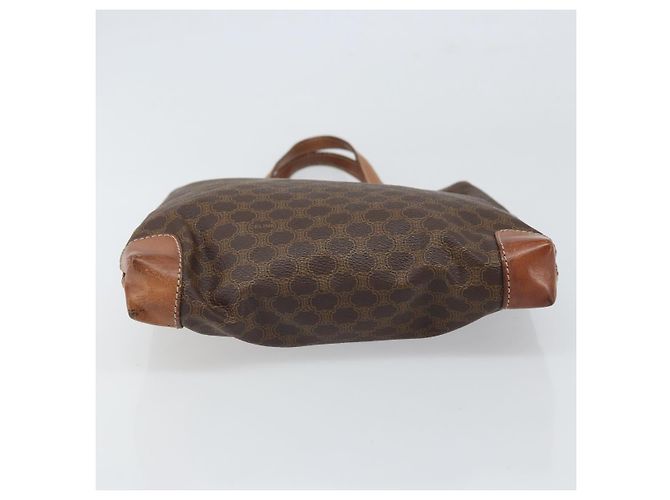 Céline Borsa a mano in tela Macadam CELINE PVC marrone oro Auth 170460 D'oro - vista 5