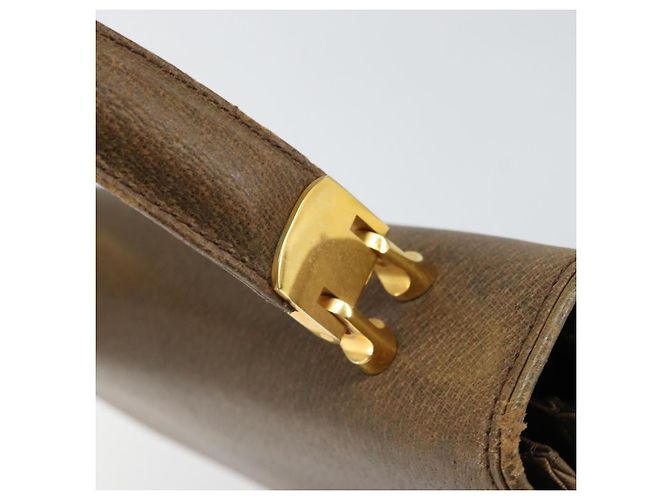Borsa a mano GUCCI in pelle marrone dorato Auth ep13233 D'oro - vista 10