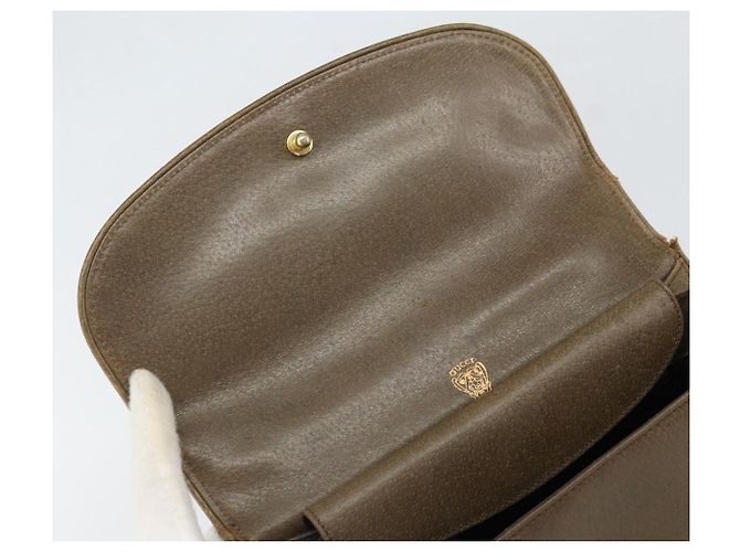 Borsa a mano GUCCI in pelle marrone dorato Auth ep13233 D'oro - vista 11