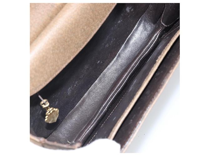 Borsa a mano GUCCI in pelle marrone dorato Auth ep13233 D'oro - vista 12