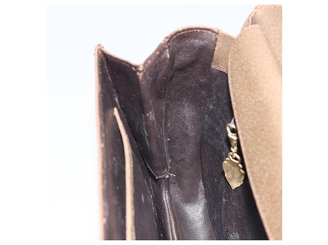 Borsa a mano GUCCI in pelle marrone dorato Auth ep13233 D'oro - vista 19