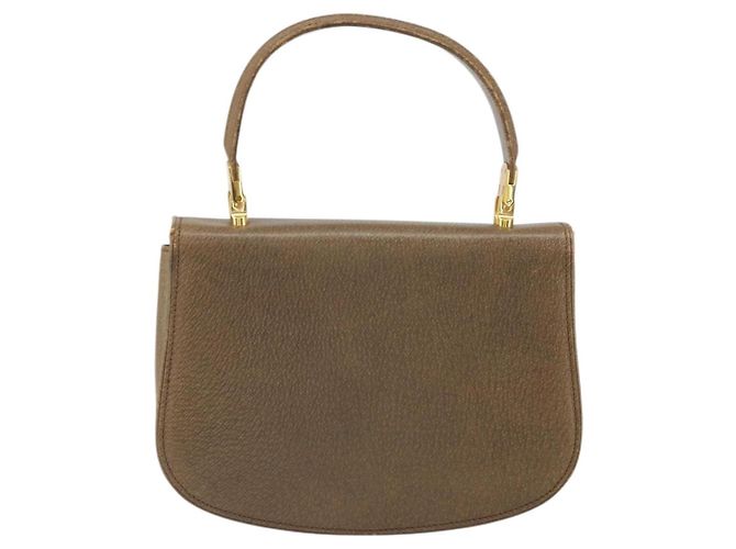 Borsa a mano GUCCI in pelle marrone dorato Auth ep13233 D'oro - vista 2