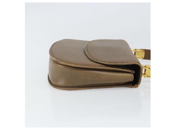 Borsa a mano GUCCI in pelle marrone dorato Auth ep13233 D'oro - vista 3