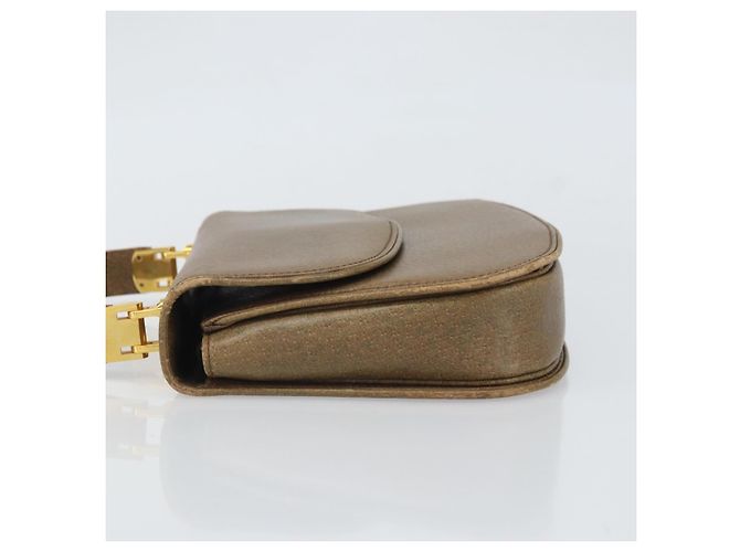 Borsa a mano GUCCI in pelle marrone dorato Auth ep13233 D'oro - vista 4
