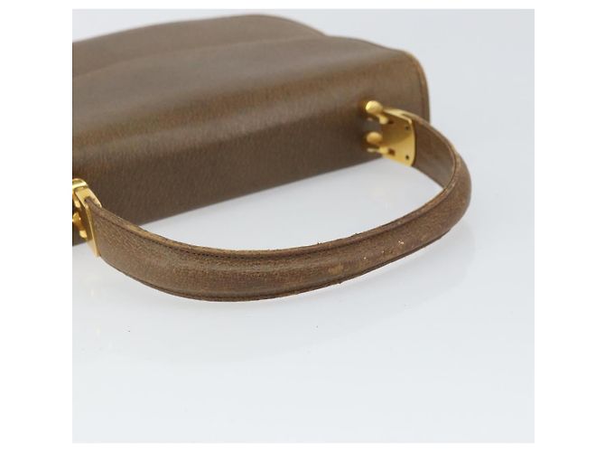 Borsa a mano GUCCI in pelle marrone dorato Auth ep13233 D'oro - vista 7
