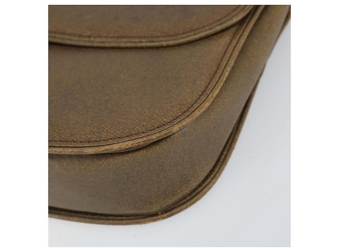 Borsa a mano GUCCI in pelle marrone dorato Auth ep13233 D'oro - vista 9