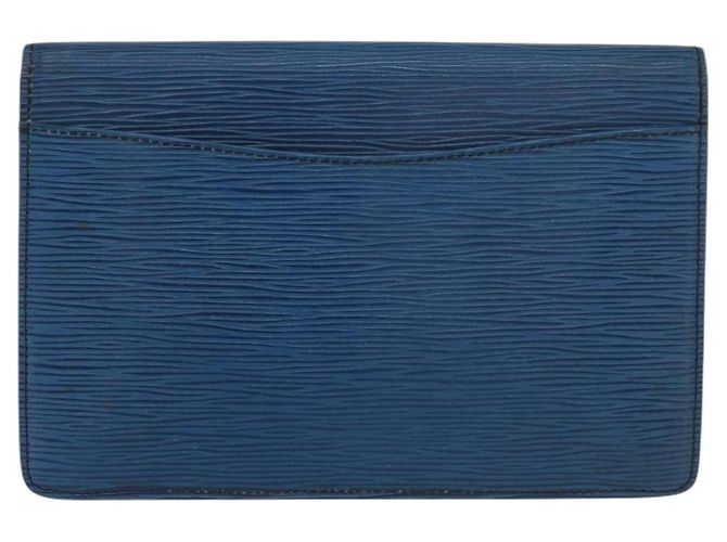 LOUIS VUITTON Clutch Epi Montaigne 23 Blu M52665 LV Auth 171350 - vista 2