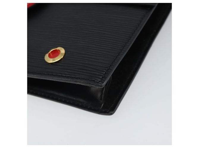 Borsa a Spalla LOUIS VUITTON Epi Hublot Nera Rossa M52557 LV Auth 170099 Nero Rosso - vista 14