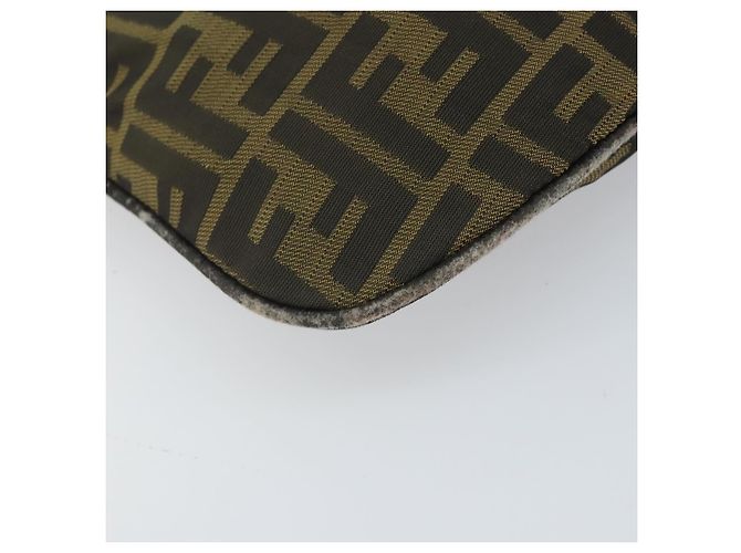 FENDI Zucca Canvas Handtasche braun schwarz silber authentisch bs33057 - Ansicht 14