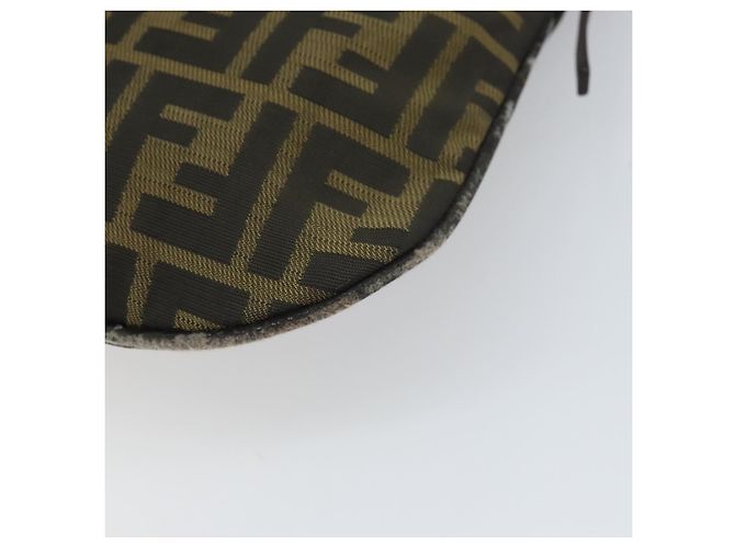 FENDI Zucca Canvas Handtasche braun schwarz silber authentisch bs33057 - Ansicht 15