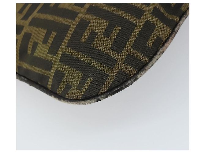 FENDI Zucca Canvas Handtasche braun schwarz silber authentisch bs33057 - Ansicht 16