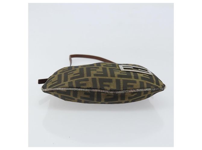 FENDI Zucca Canvas Handtasche braun schwarz silber authentisch bs33057 - Ansicht 5