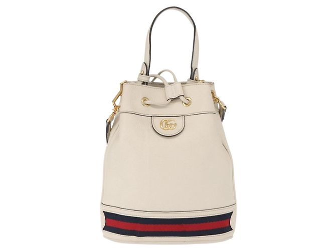 Borsa in pelle GG Marmont Sherry Line 2way bianca oro GUCCI 610846 Auth 166430 Bianco D'oro - vista 13