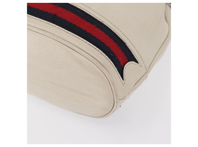 Borsa in pelle GG Marmont Sherry Line 2way bianca oro GUCCI 610846 Auth 166430 Bianco D'oro - vista 16