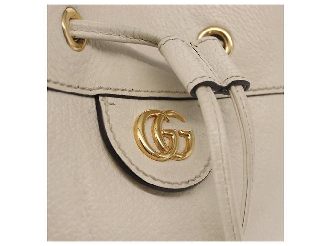 Borsa in pelle GG Marmont Sherry Line 2way bianca oro GUCCI 610846 Auth 166430 Bianco D'oro - vista 19