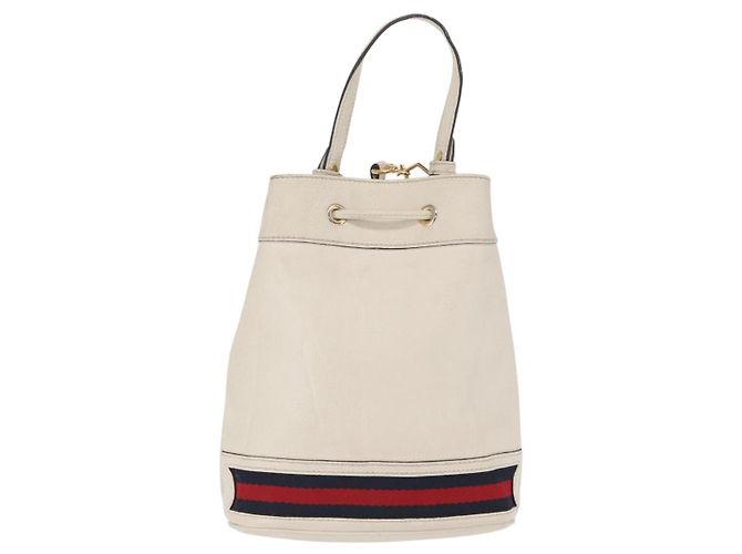 Borsa in pelle GG Marmont Sherry Line 2way bianca oro GUCCI 610846 Auth 166430 Bianco D'oro - vista 2