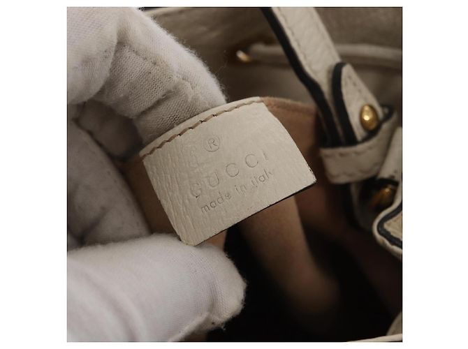 Borsa in pelle GG Marmont Sherry Line 2way bianca oro GUCCI 610846 Auth 166430 Bianco D'oro - vista 21