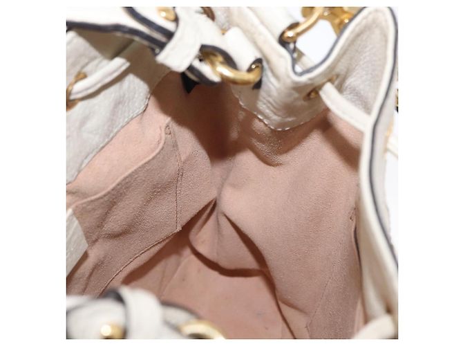 Borsa in pelle GG Marmont Sherry Line 2way bianca oro GUCCI 610846 Auth 166430 Bianco D'oro - vista 22