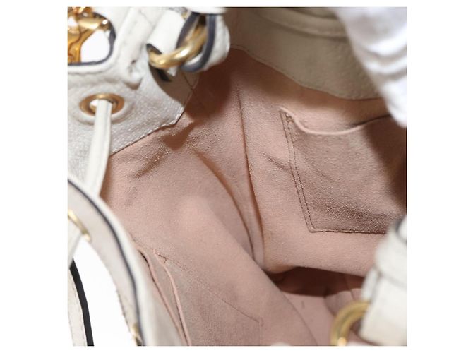 Borsa in pelle GG Marmont Sherry Line 2way bianca oro GUCCI 610846 Auth 166430 Bianco D'oro - vista 23