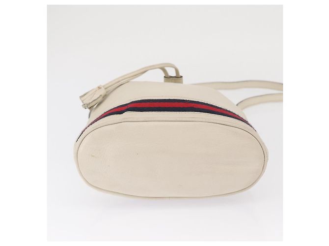 Borsa in pelle GG Marmont Sherry Line 2way bianca oro GUCCI 610846 Auth 166430 Bianco D'oro - vista 5