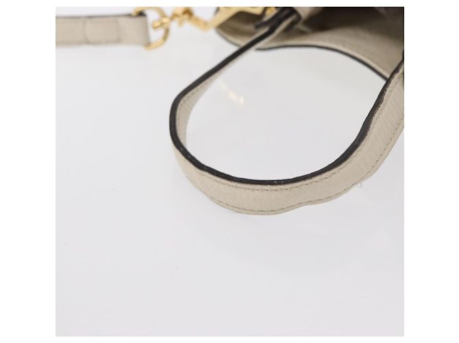 Borsa in pelle GG Marmont Sherry Line 2way bianca oro GUCCI 610846 Auth 166430 Bianco D'oro - vista 7