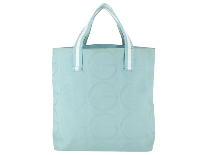 GUCCI Tote Bag aus Canvas in Hellblau 123439 Auth BA10240 - Ansicht 2