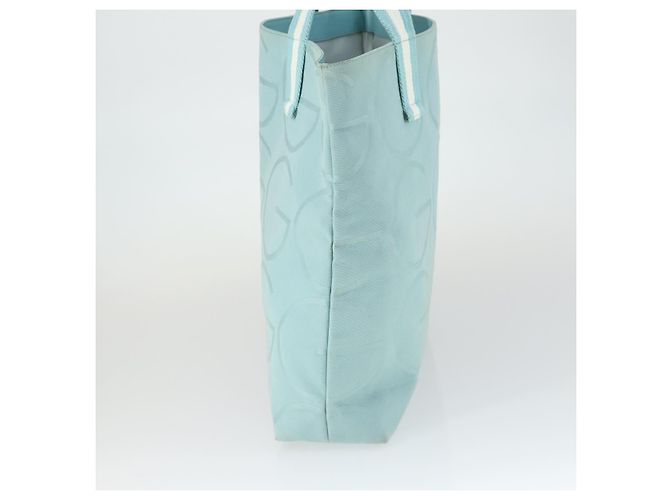 GUCCI Tote Bag aus Canvas in Hellblau 123439 Auth BA10240 - Ansicht 3