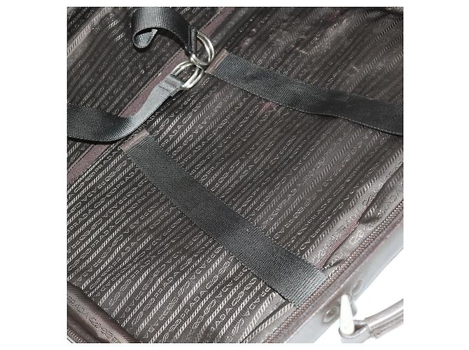 Borsa da lavoro PRADA in nylon khaki argento autentica mr1754 Cachi - vista 24