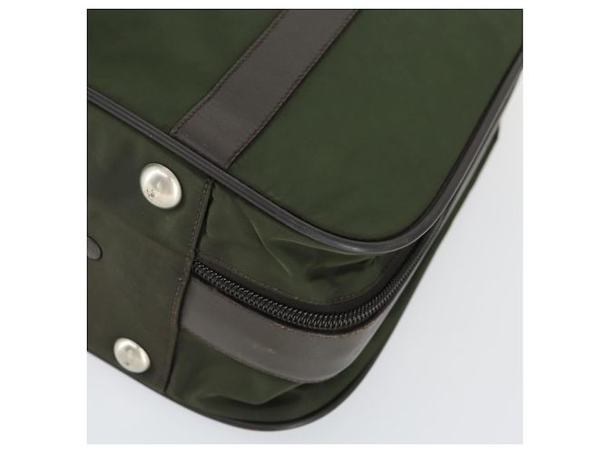 Borsa da lavoro PRADA in nylon khaki argento autentica mr1754 Cachi - vista 8