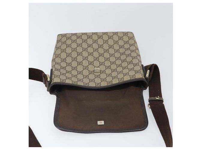 GUCCI GG Supreme Shoulder Bag PVC Beige Gold 223666 Auth ka2033 Golden - view 10