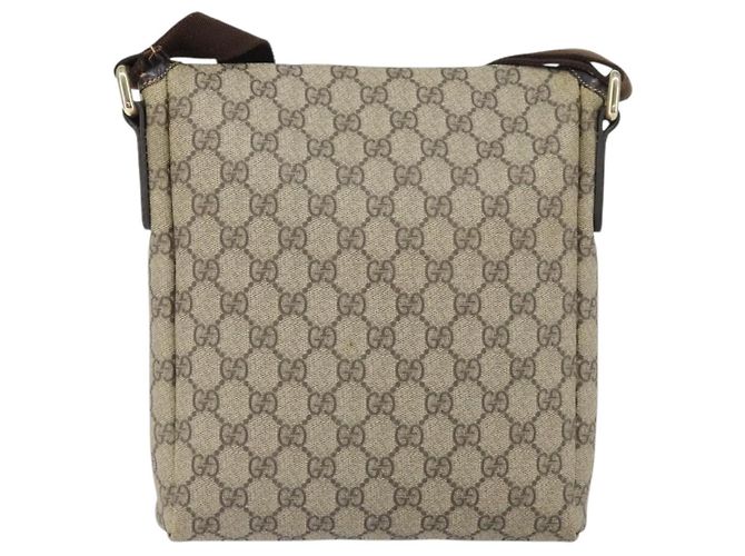 GUCCI GG Supreme Shoulder Bag PVC Beige Gold 223666 Auth ka2033 Golden - view 2
