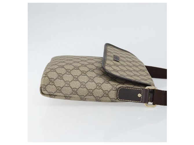 GUCCI GG Supreme Shoulder Bag PVC Beige Gold 223666 Auth ka2033 Golden - view 3