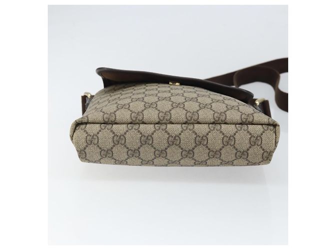 GUCCI GG Supreme Shoulder Bag PVC Beige Gold 223666 Auth ka2033 Golden - view 5