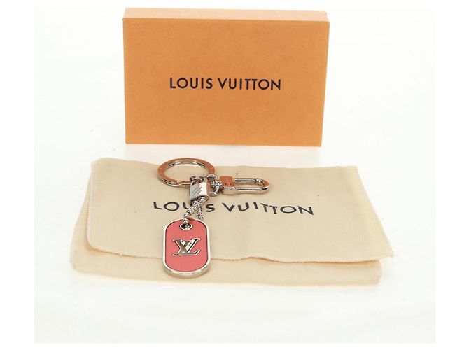 LOUIS VUITTON Schlüsselanhänger LV Tab Charm Metall Orange M62787 LV Auth 169132V - Ansicht 12