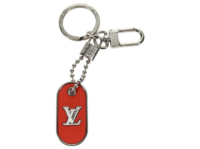 LOUIS VUITTON Schlüsselanhänger LV Tab Charm Metall Orange M62787 LV Auth 169132V - Ansicht 13