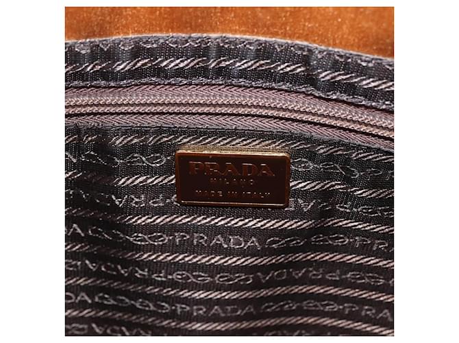 PRADA Borsa a Catena Satin Oro Auth 170010 D'oro - vista 10