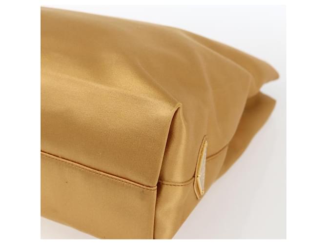 PRADA Borsa a Catena Satin Oro Auth 170010 D'oro - vista 15