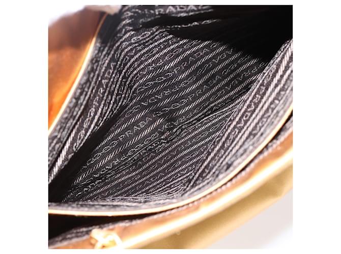PRADA Borsa a Catena Satin Oro Auth 170010 D'oro - vista 22