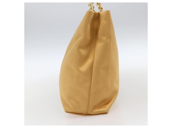 PRADA Borsa a Catena Satin Oro Auth 170010 D'oro - vista 4