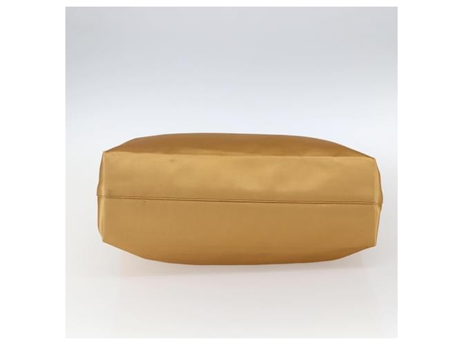 PRADA Borsa a Catena Satin Oro Auth 170010 D'oro - vista 5