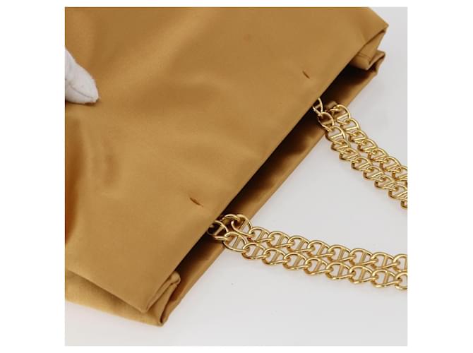 PRADA Borsa a Catena Satin Oro Auth 170010 D'oro - vista 6