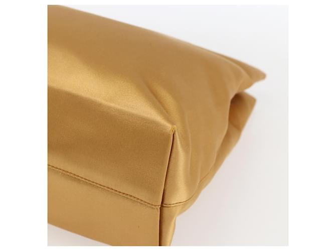 PRADA Borsa a Catena Satin Oro Auth 170010 D'oro - vista 9
