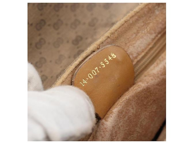 Gucci Borsa a Spalla Micro GG Supreme PVC Beige Oro 14 007 5548 Auth ka2039 D'oro - vista 12