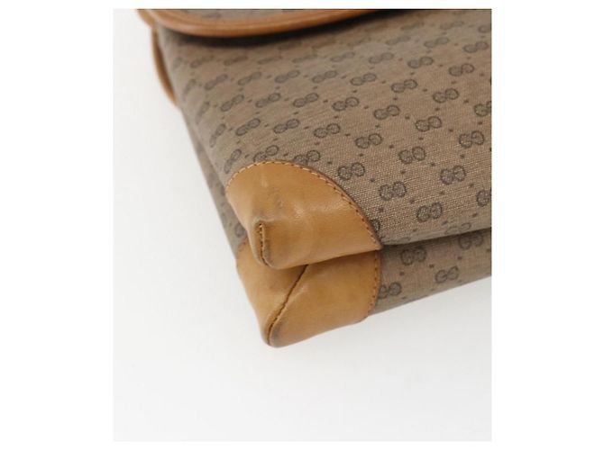 Gucci Borsa a Spalla Micro GG Supreme PVC Beige Oro 14 007 5548 Auth ka2039 D'oro - vista 14