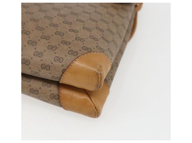 Gucci Borsa a Spalla Micro GG Supreme PVC Beige Oro 14 007 5548 Auth ka2039 D'oro - vista 15